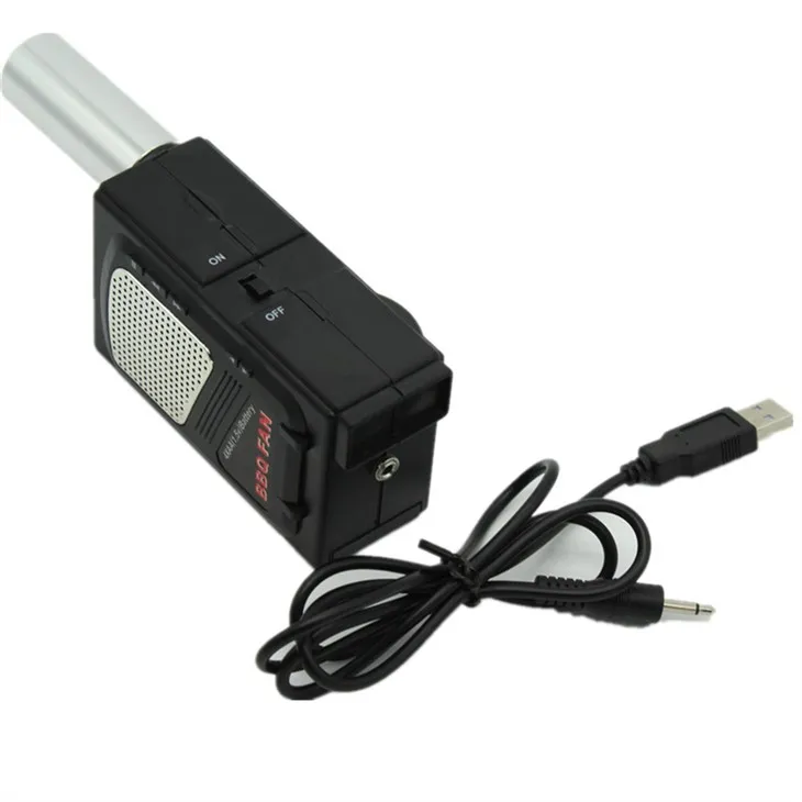 Aktualizovaný nový DC grilovací ventilátor Prenosný BBQ dymový gril s USB linkou FD311A