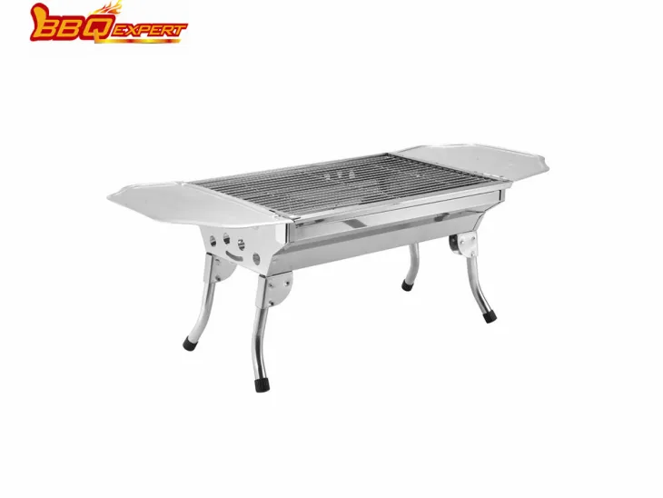 BBQEXPERT Prenosný mini gril Vonkajší S/S malý gril na drevené uhlie